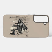Abstrakte Klavierkunst Samsung Galaxy Hülle (Rückseite (Horizontal))