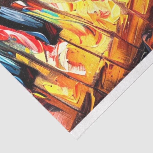 Abstrakte Klaviermalerei Dekoupage Seidenpapier (Ausschnitt)