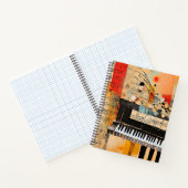 Abstrakte Klaviermontage Notizblock (Innenseite)
