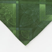 Abstrakte Kleeblätter Fleecedecke (Ecke)