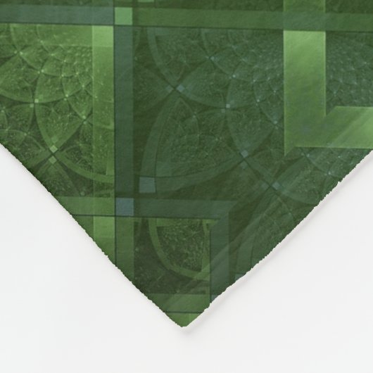 Abstrakte Kleeblätter Fleecedecke (Ecke)