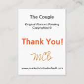 Abstrakte kleine Kunst-Geschäfts-Karten - danke zu Visitenkarte (Rückseite)