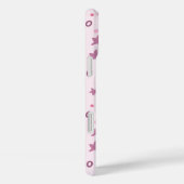Abstrakte, kleine rosa Sterne und Kreise Gemustert Case-Mate iPhone Hülle (Rückseite / Rechts)