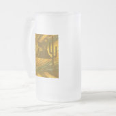 Abstrakte Kokopelli mit Mesa, Cactus & Sun Mattglas Bierglas (Vorderseite Links)