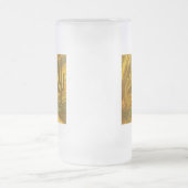 Abstrakte Kokopelli mit Mesa, Cactus & Sun Mattglas Bierglas (Mittel)