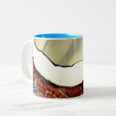 Abstrakte Kokossammlung Zweifarbige Tasse (Vorderseite Links)