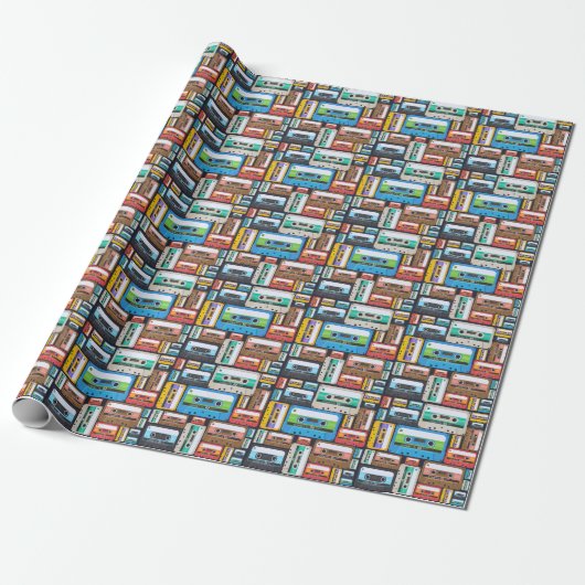 Abstrakte Kompaktkassetten Geschenkpapier (Ungerollt)