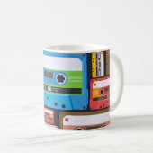 Abstrakte Kompaktkassetten Kaffeetasse (VorderseiteRechts)