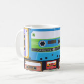 Abstrakte Kompaktkassetten Kaffeetasse (Vorderseite Links)