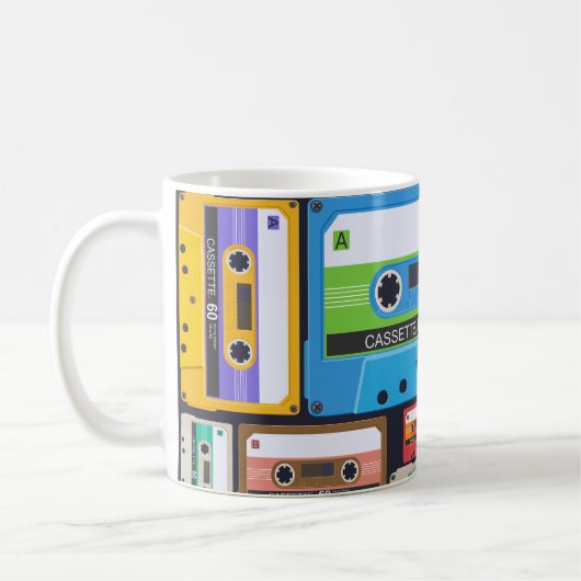 Abstrakte Kompaktkassetten Kaffeetasse (Links)