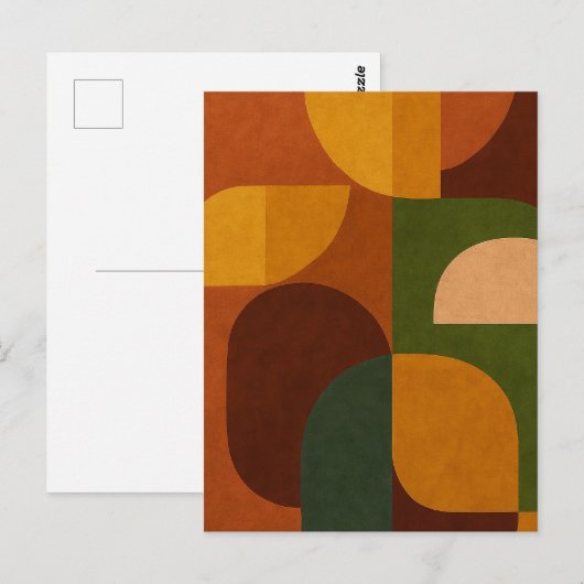 Abstrakte Komposition im Stil der Mitte des 20. Ja Postkarte (Vorne/Hinten)