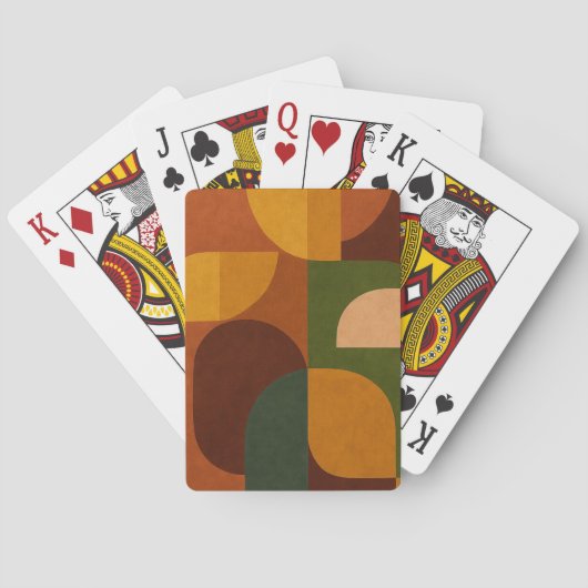 Abstrakte Komposition im Stil der Mitte des 20. Ja Spielkarten (Rückseite)