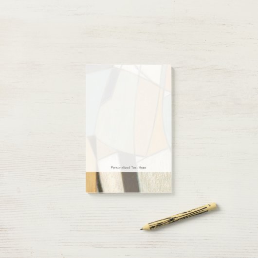 Abstrakte Komposition mit verdeckten Farben Post-it Klebezettel (Auf Schreibtisch)