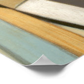 Abstrakte Komposition mit verdeckten Farben Poster (Ecke)