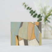 Abstrakte Komposition mit verdeckten Farben Postkarte (Stehend Vorderseite)