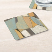 Abstrakte Komposition mit verdeckten Farben Rechteckiger Pappuntersetzer (angewinkelt)