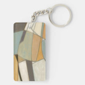Abstrakte Komposition mit verdeckten Farben Schlüsselanhänger (Rückseite)
