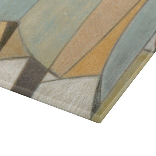 Abstrakte Komposition mit verdeckten Farben Schneidebrett (Ecke)