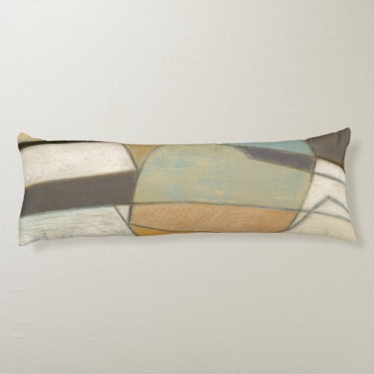 Abstrakte Komposition mit verdeckten Farben Seitenschläferkissen (Rückseite)