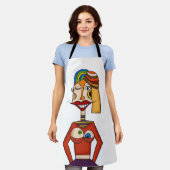 Abstrakte Komposition, moderne Kunst Schürze (Getragen)