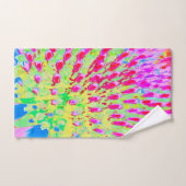 Abstrakte Kone-Blume mit mehrfarbigem Regenbogen Badhandtuch Set (Handtuch)