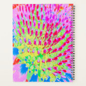 Abstrakte Kone-Blume mit mehrfarbigem Regenbogen Planer (Rückseite)