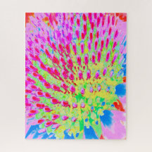 Abstrakte Kone-Blume mit mehrfarbigem Regenbogen
