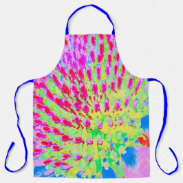 Abstrakte Kone-Blume mit mehrfarbigem Regenbogen Schürze