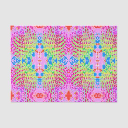 Abstrakte Kone-Blume mit mehrfarbigem Regenbogen Seidenpapier (Vorderseite)