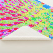 Abstrakte Kone-Blume mit mehrfarbigem Regenbogen Sherpadecke (3/4)