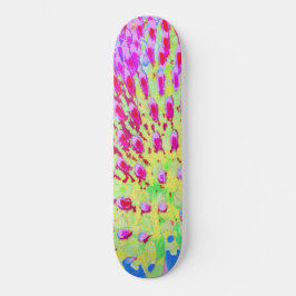 Abstrakte Kone-Blume mit mehrfarbigem Regenbogen Skateboard