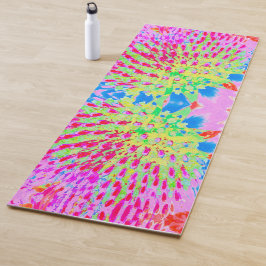 Abstrakte Kone-Blume mit mehrfarbigem Regenbogen Yogamatte