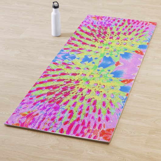 Abstrakte Kone-Blume mit mehrfarbigem Regenbogen Yogamatte (Beispiel)