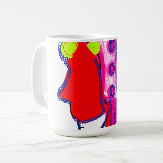 Abstrakte königliche Kunst Kaffeetasse (Vorderseite Links)