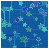 Abstrakte Konstellation Sterne, Kobalt-Blau Stoff (Nahaufnahme)