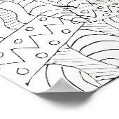 Abstrakte Konturen Poster (Ecke)