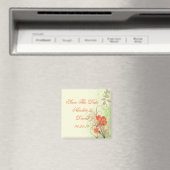 Abstrakte Koralle Limone Blüte Speichern Sie das D Magnet (In Situ (Geschirrspüler))