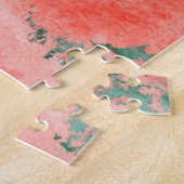 Abstrakte Korallen- und Aquarellmalerei Puzzle (Seite)