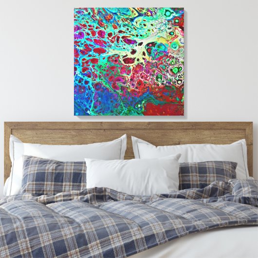 Abstrakte Korallenriff-Malerei Leinwanddruck (Insitu (Schlafzimmer))