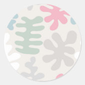 Abstrakte Korallenriffe Runder Aufkleber (Vorderseite)