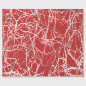 Abstrakte Körpernatur Zellen Graue Anatomie rot Geschenkpapier (Flach)