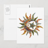 ABSTRAKTE KOSMIK POSTKARTE (Vorne/Hinten)