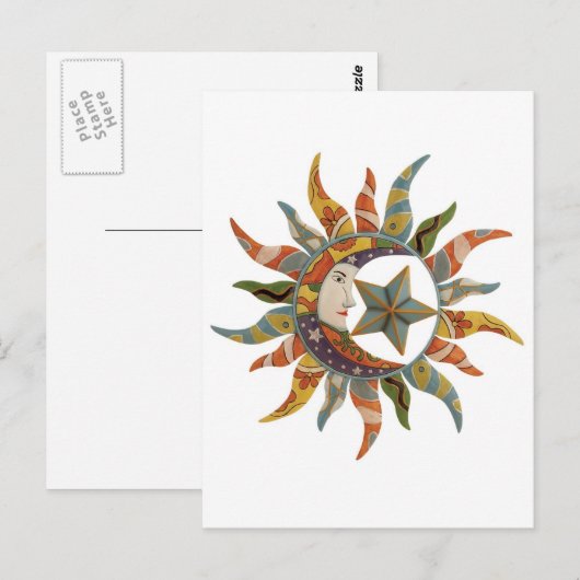 ABSTRAKTE KOSMIK POSTKARTE (Vorne/Hinten)