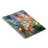 Abstrakte kosmische Blumeneruption in Pastellfarbe Notizblock (Rechte Seite)