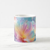 Abstrakte kosmische Blumenexplosion in Pastell Kaffeetasse (Mittel)