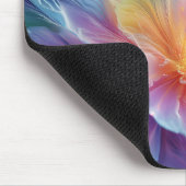 Abstrakte kosmische Blumenexplosion in Pastell Mousepad (Ecke)