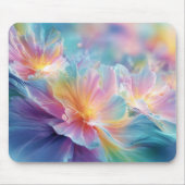 Abstrakte kosmische Blumenexplosion in Pastell Mousepad (Vorne)