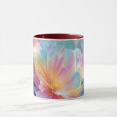 Abstrakte kosmische Blumenexplosion in Pastell Tasse (Zentrum)
