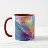 Abstrakte kosmische Blumenexplosion in Pastell Tasse (Links)