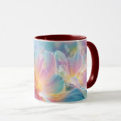 Abstrakte kosmische Blumenexplosion in Pastell Tasse (VorderseiteRechts)